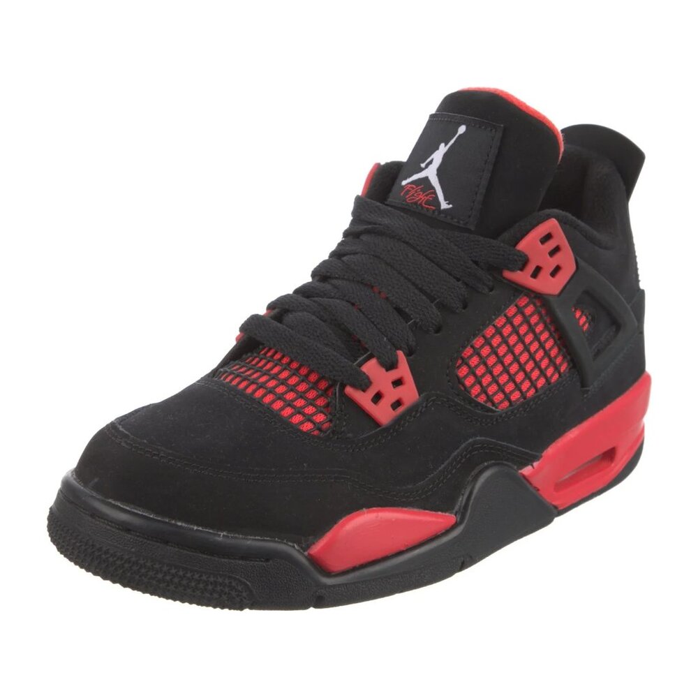 Jordan Boys 4 Retro GS Red Thunder Sneakers Size 7Y